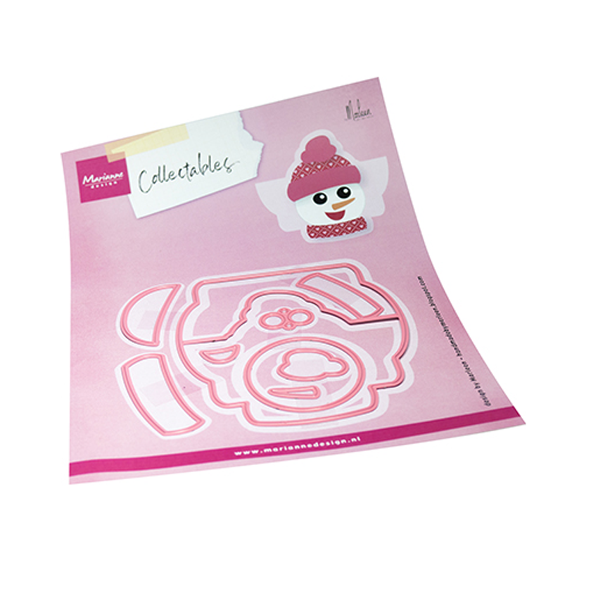 COL1557, Bagtopper Snowman by Marleen, Collectable, Marianne design, jej hobby