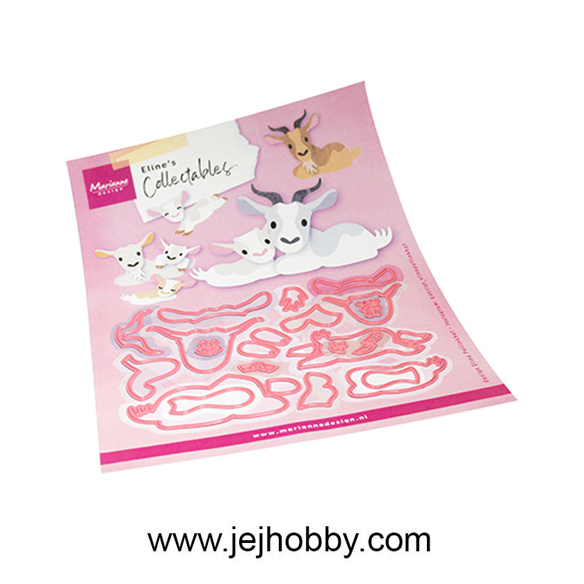 COL1570, Eline's goat familiy, Marianne design collectables, jej hobby