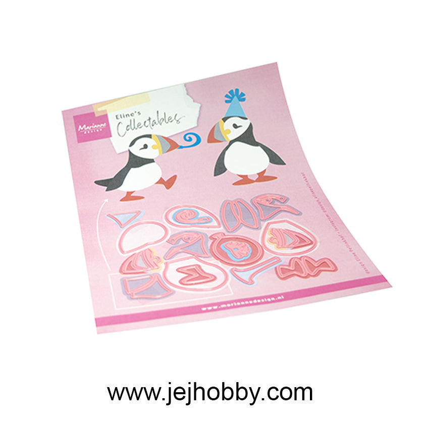 COL1581, Eline's, Party Puffin, Marianne design, jej hobby