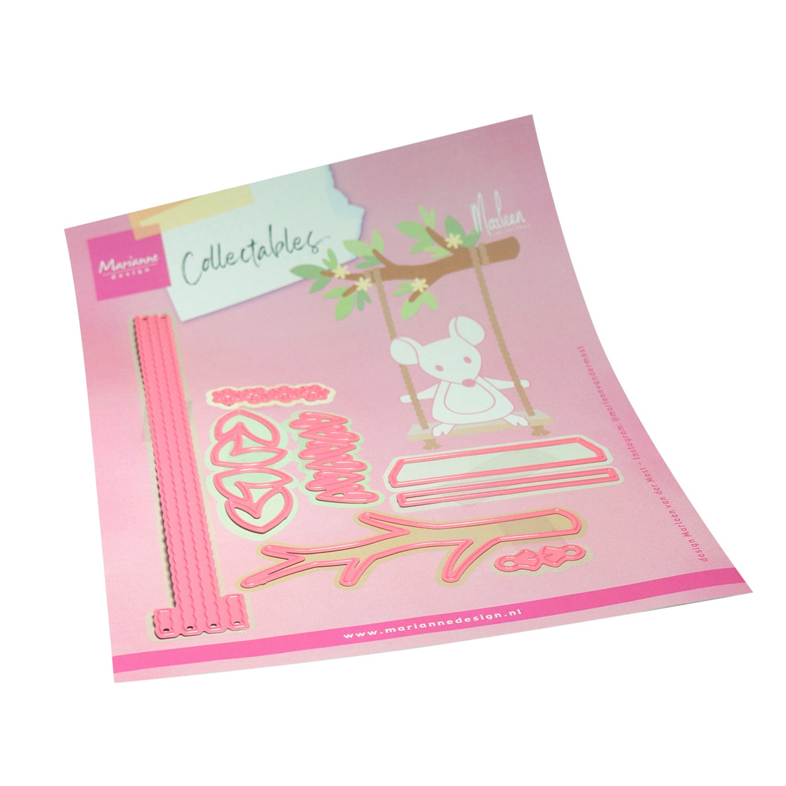 COL1584 Swing set by Marleen stansmallen van Marianne Design. Dit is een stansmal voor hobby