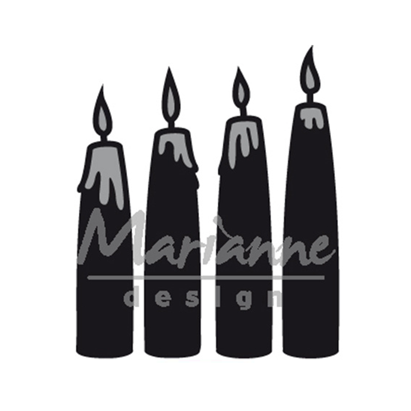 CR1425, Marianne Design, Craftables, Advent candles, jej hobby 