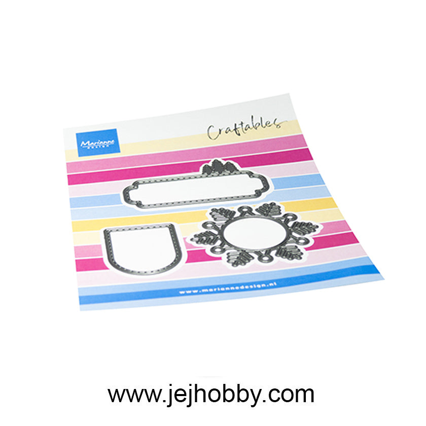 CR1701, Winter labels, Craftable, Marianne design, jej hobby
