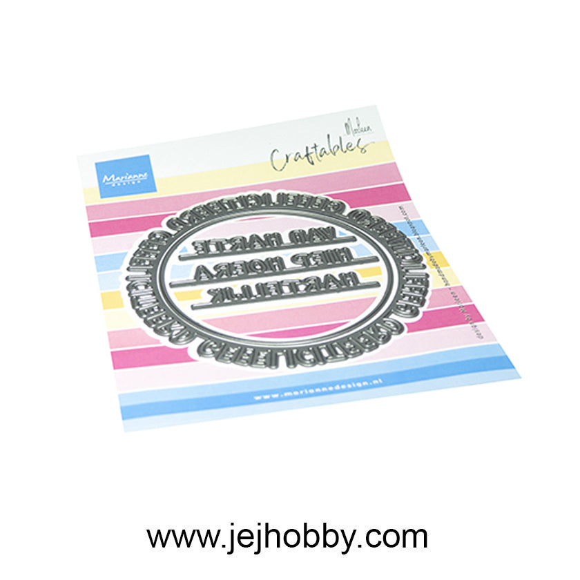 CR1714, Gefeliciteerd cirkel by Marleen, Marianne Design, jej hobby