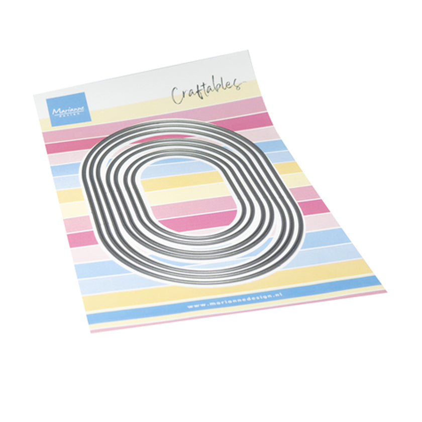 CR1721, Basic dies oval rectangle, Marianne Design, jej hobby
