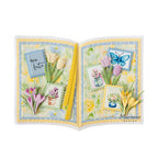 Voorbeeld kaart met de CR1727 tulip by Marleen en CR1725 Open book van Marianne design