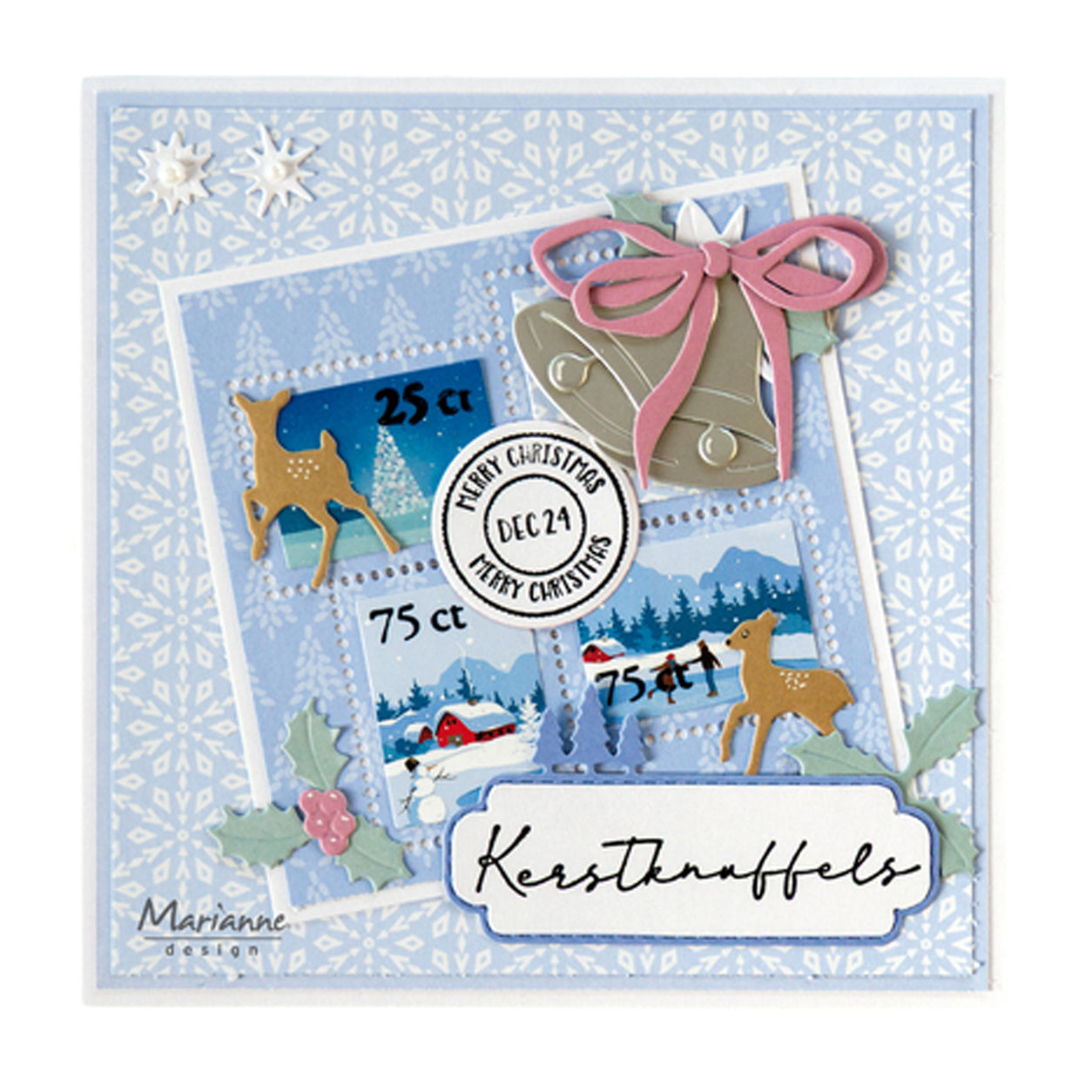 voorbeeld gemaakt met de CR1738 Stamp layout square stansmal creatables van Marianne design