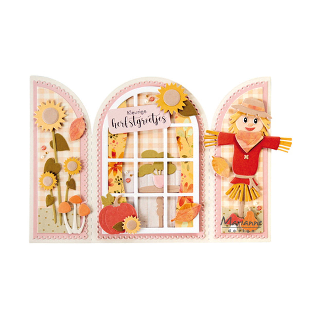 voorbeeld gemaakt met de CR1741 Punch die XL pumpkins stansmal creatables van Marianne design jej hobby