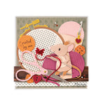 Marianne Design CR1753 Craftables Punch Die XL Buttons snijmal met verschillende ronde, vierkante, stervormige en bloemvormige knopen.