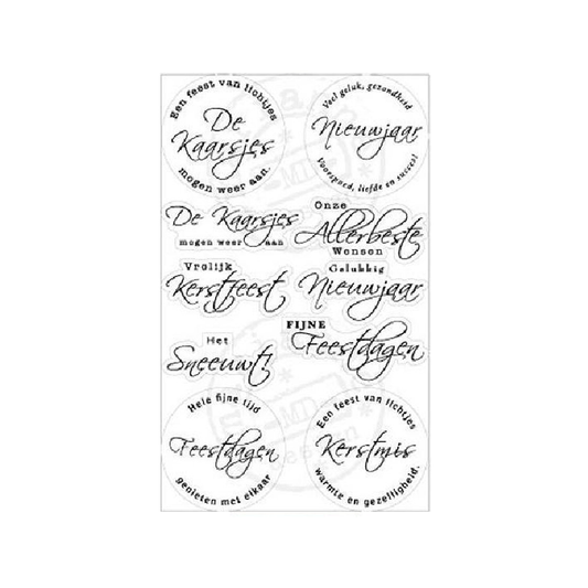 Clear stamps Marianne design kerst teksten