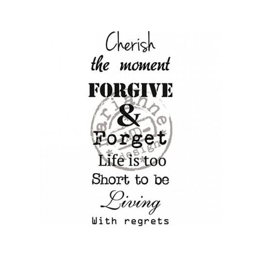 Clear stamps Marianne design Cherish the moment