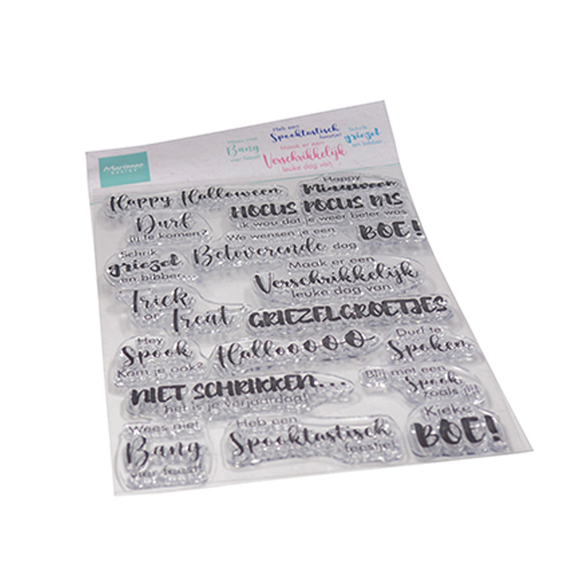 Marianne Design clear stamps Griezelgroetjes