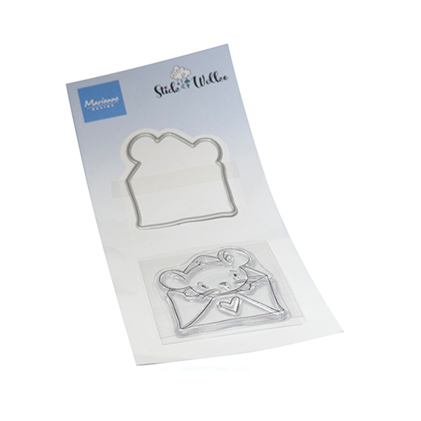 Marianne Design Stamps & die set, Hello Mouse