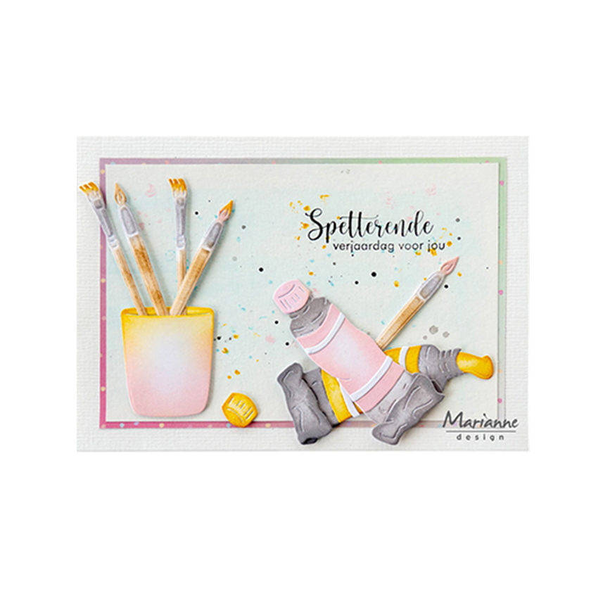 Marianne Design Clear Stamps, Kleurige groetjes
