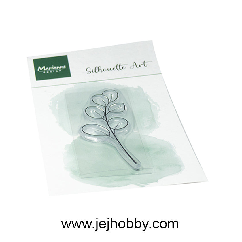 CS1181, Silhouette Art, Eucalyptus twig, Marianne design, jej hobby 