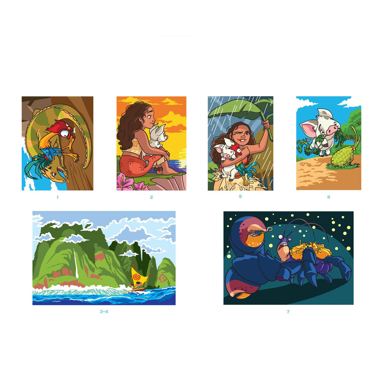 DIsney coloriages mysteres Vaiana/ Moana kleuren op nummer