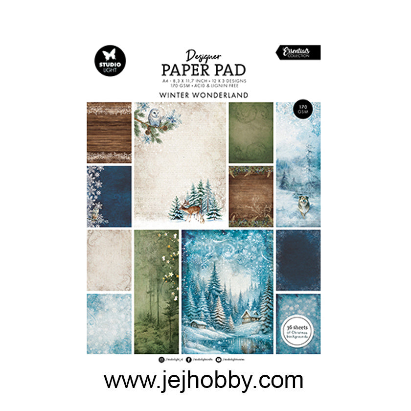 DPP338, Winter wonderland, designer paper pad, jej hobby