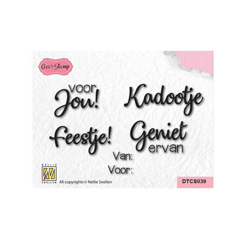 Nellie Snellen clear stamp Feestje
