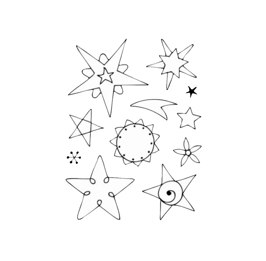 Clear stamps Marianne design Eline's stars