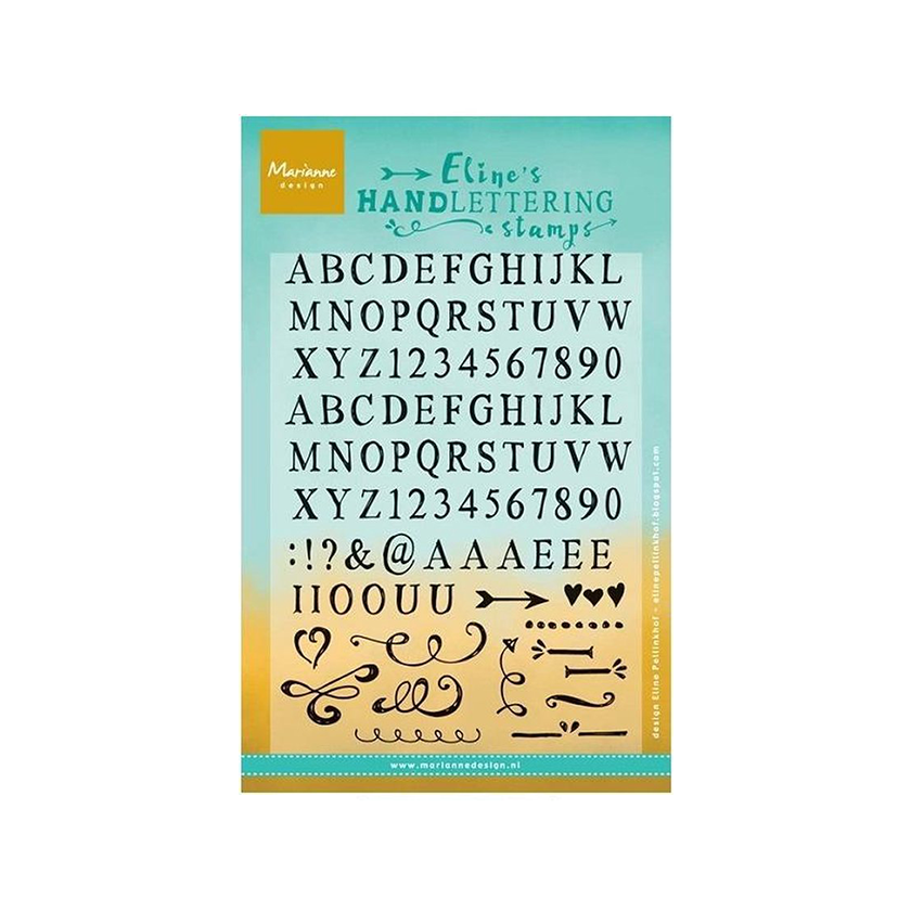 Clear stamps Marianne design Eline handlettering