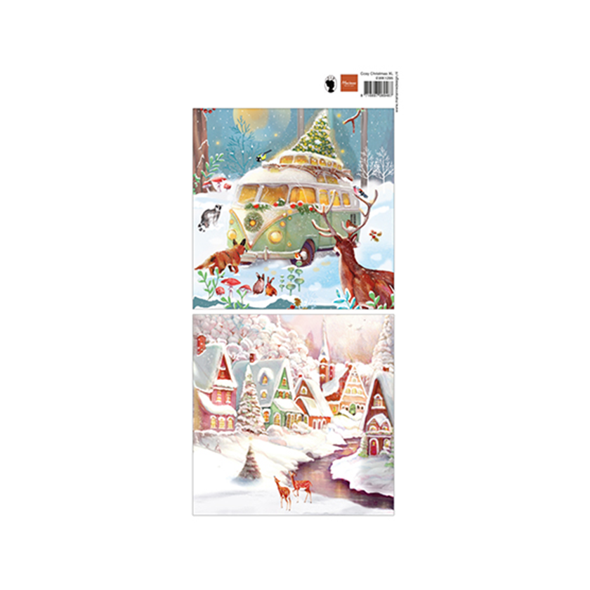 EWK1295, Marianne Design, Decoupage Cosy christmas XL, Jej hobby