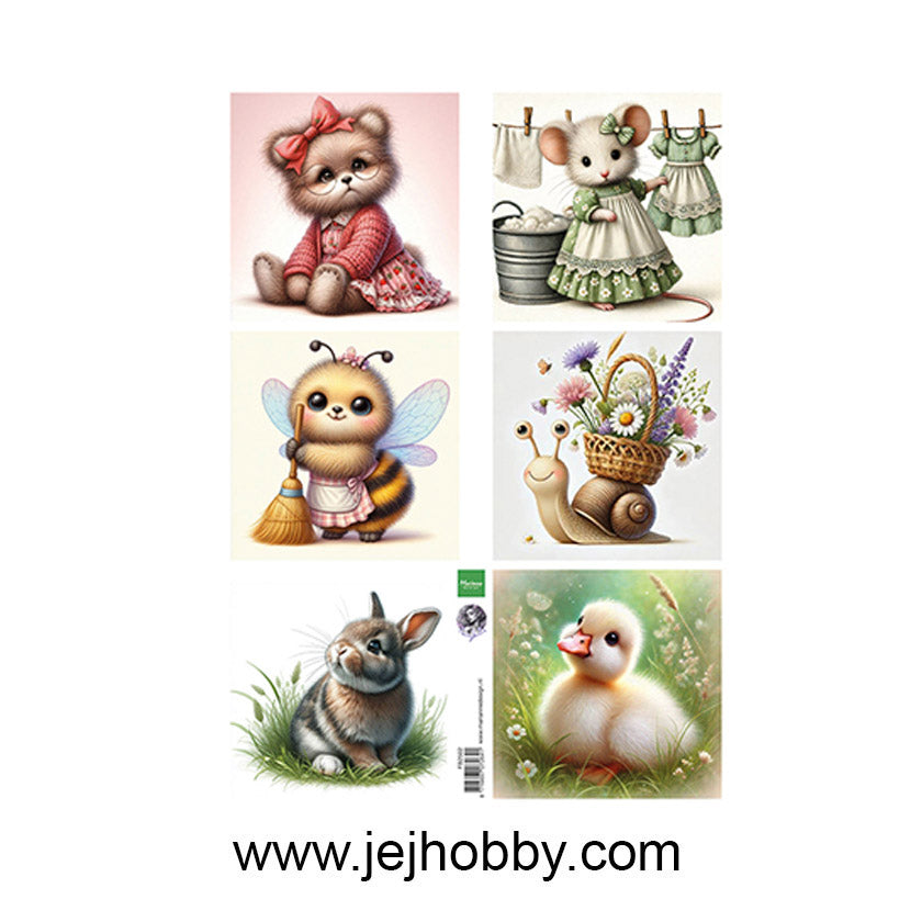 FB2501, Cute Animals by Fairybells, Marianne design, Jej hobby