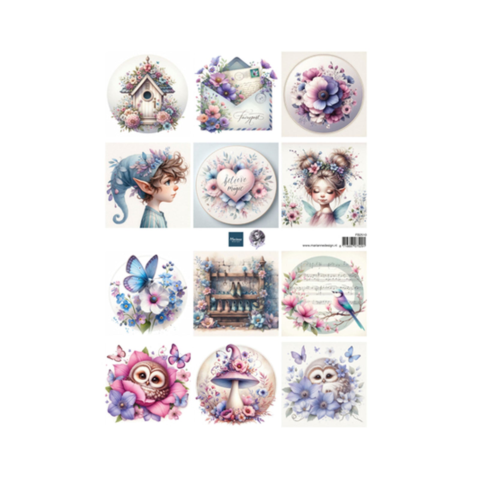 FB2510 Magical Mini's by Fairybells knipvel van Marianne Design. Dit is een knipvel voor hobby