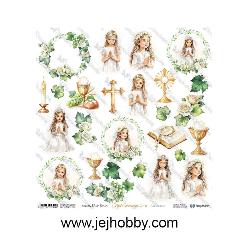 FCG-05, First communion girl 5, scrap and me, jej hobby