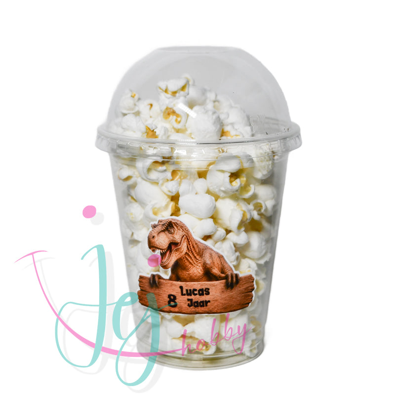 Gepersonaliseerde Dinosaurus T-Rex traktatiebeker Large voor school of feestjes