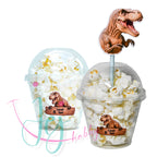 Gepersonaliseerde Dinosaurus T-Rex traktatiebeker small voor school of feestjes