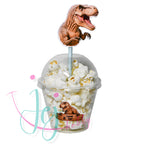 Gepersonaliseerde Dinosaurus T-Rex traktatiebeker small voor school of feestjes