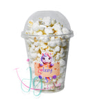 Gepersonaliseerde Unicorn traktatiebeker Large voor school of feestjes