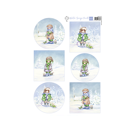 HK1716 Knipvel Hetty's Snoesjes - Winter Forest