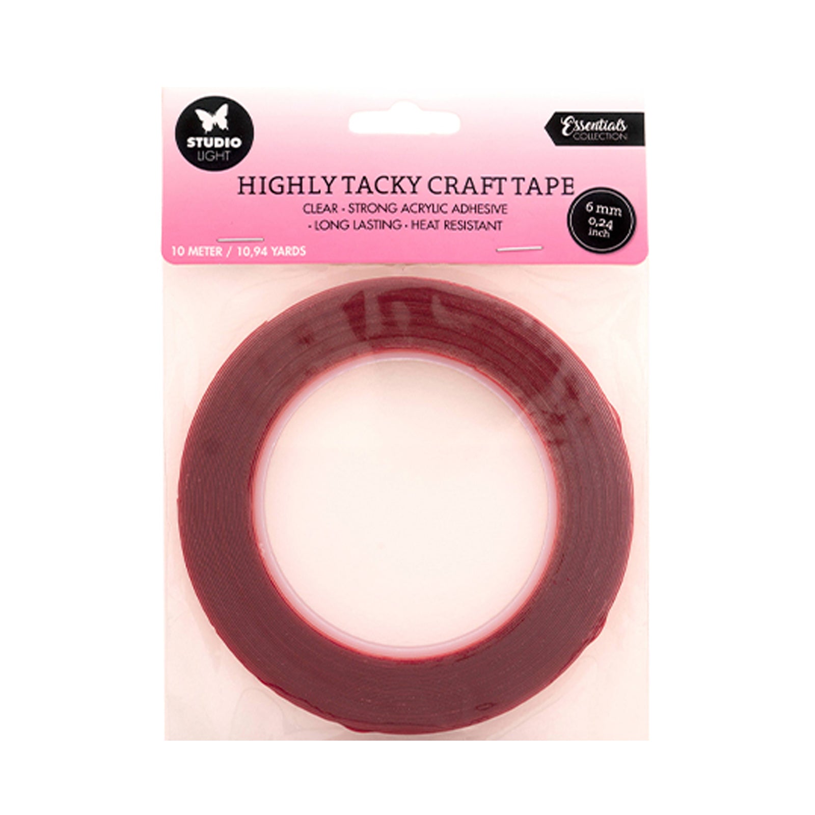 Highly tacky crafttape van studio Light. Dit is een sterkte, hitte bestendige dubbelzijde tape.