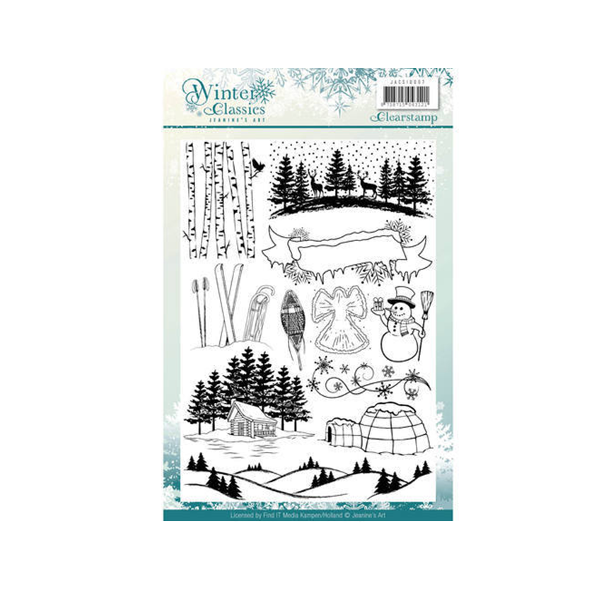 clear stamps Jeanine's art WInter classics