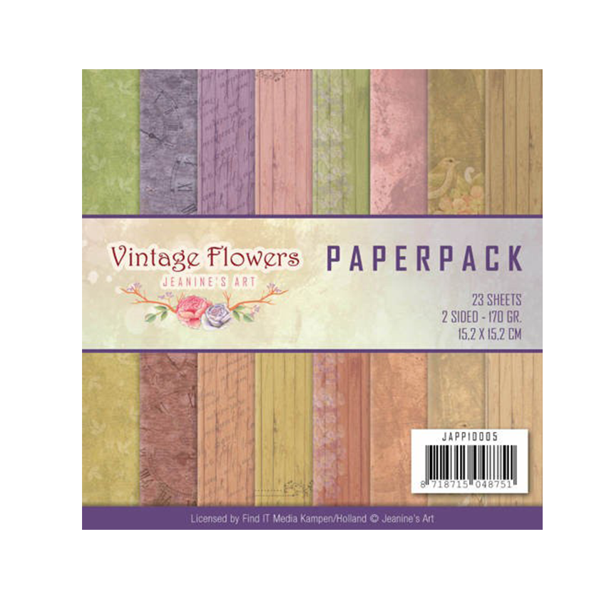 Jeanine's art paperpack vintage flowers