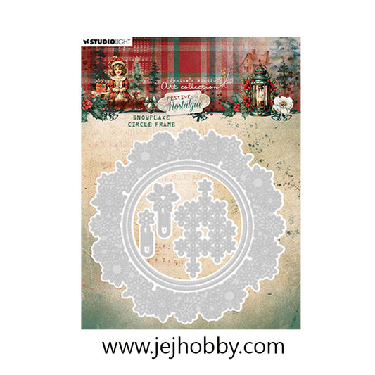 CD902 Festive Nostalgia Snowflake Circle Frame