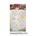 JMA-FN-CD904, Poinsettias ice swirl frame, Festive Nostalgia JMA, Studio Light, Jej hobby