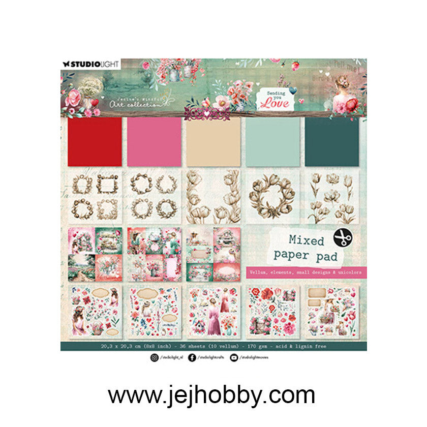 JMA-SYL-MPP290, Mixed Paper Pad, Sending You Love, jej hobby