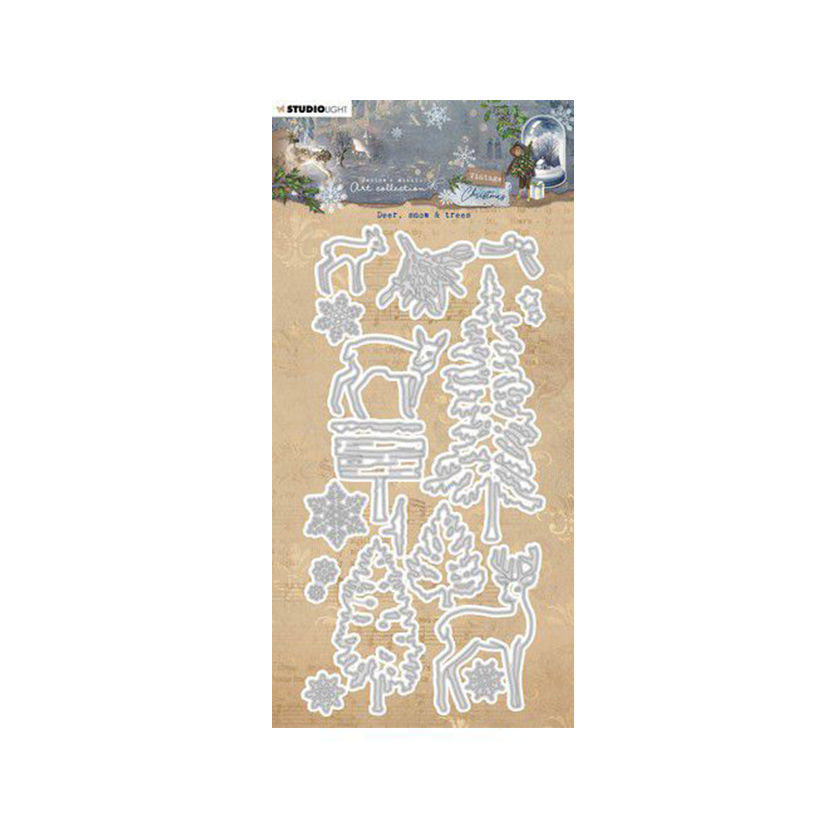 JMA-VC-CD721, Studio Light essentials, cutting dies, deer snow trees, jej hobby