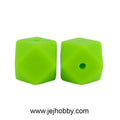 KR-SK-HX-01, Siliconen hexagon kraal, appel groen, jej hobby