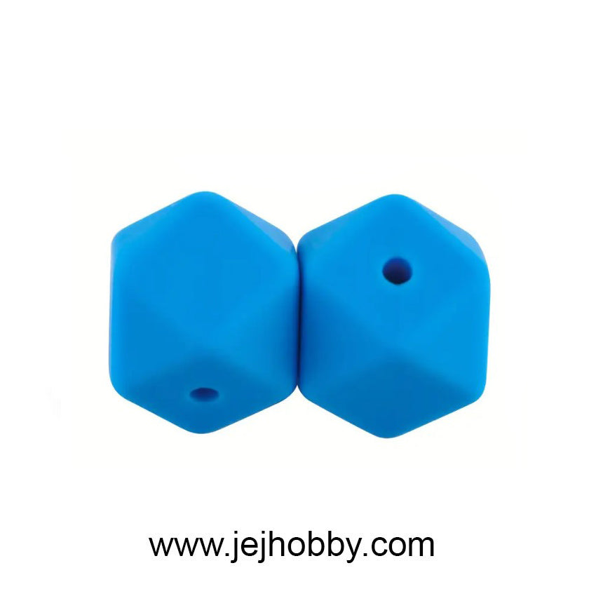 KR-SK-HX-06, siliconen kraal, blauw, jej hobby