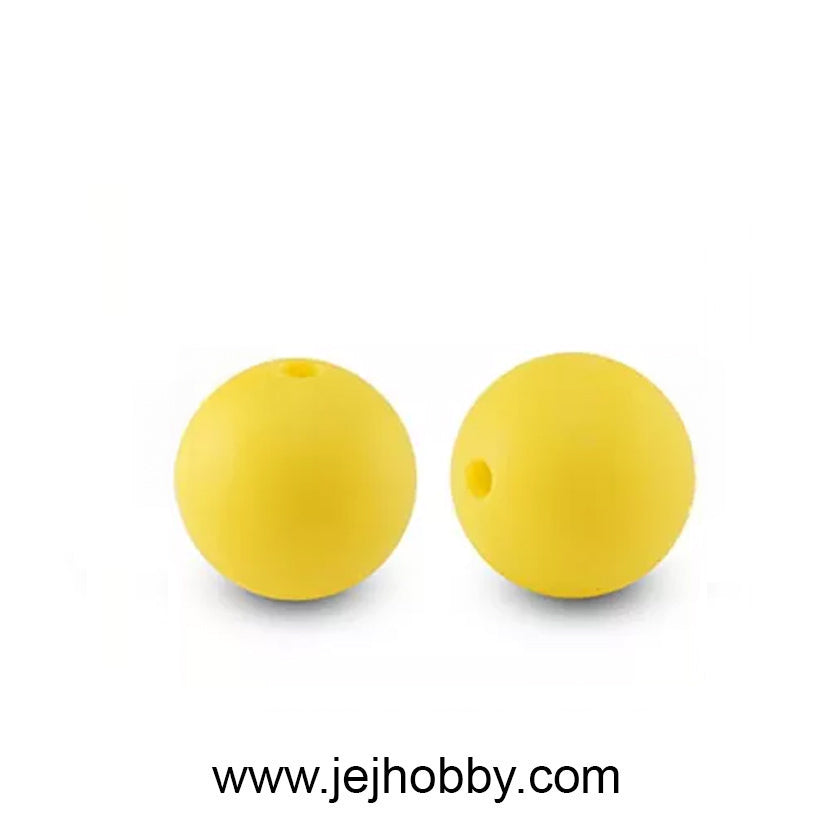 KR-SK-RD15-04, siliconen kraal, rond geel, jej hobby