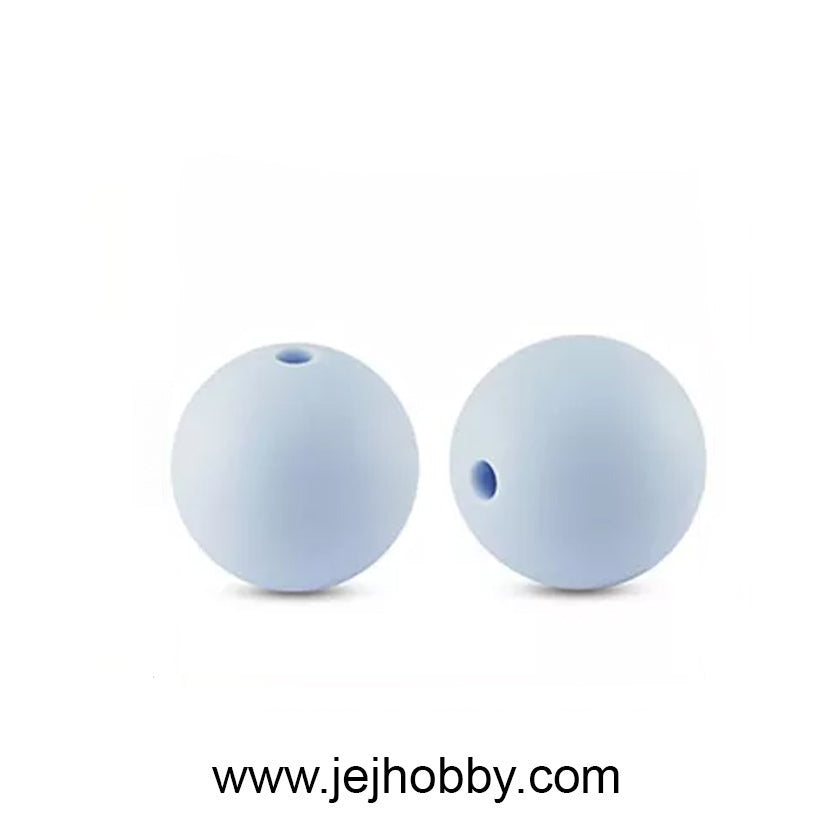 KR-SK-RD15-05, siliconen kraal rond licht blauw, jej hobby