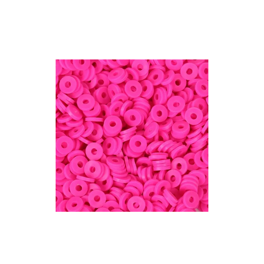 Katsuki kralen Neon roze 6 mm
