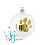Kerstbal met kattenpoot