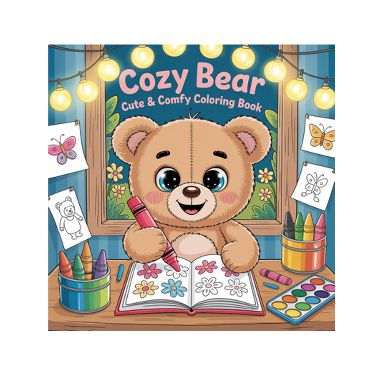 Kleurboek Cozy bear cute & comfy find it, jej hobby