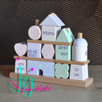 Kasteel roze-lila-mint of blauw-groen
