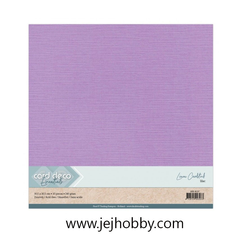 LKK-SC17, linnenkarton Lilac card deco, jej hobby