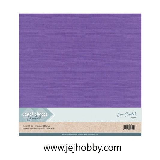 LKK-SC18, linnenkarton Violet, card deco, jej hobby