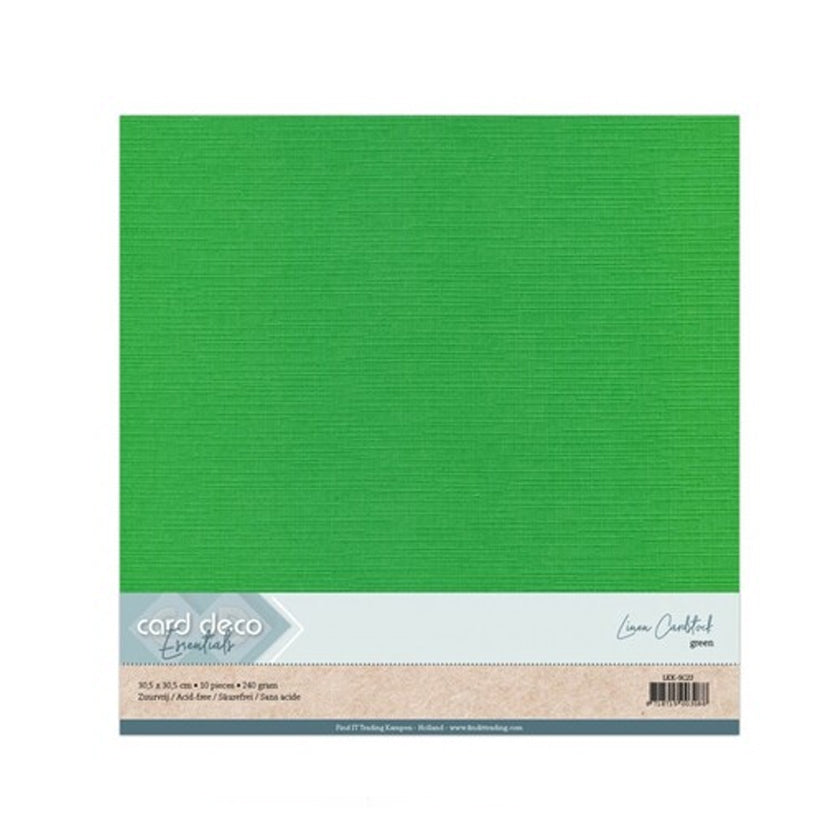 LKK-SC22 linnenkarton green 30,5x30,5 cm van card deco voor hobby zoals kaarten maken en scrapbooking